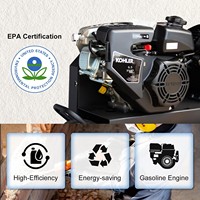 Compresseur d'air à piston à essence 6,5 CV, refroidi par air, 12 CFM, portable, pression maximale 125 PSI, réservoir d'air de 9 gallons, lubrifié