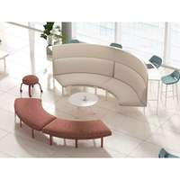 Ensemble de canapés de réception à dossier haut pour bureau, chaise d'attente, structure métallique, éponge de densité moyenne, canapé pour hall d'accueil et espace de détente