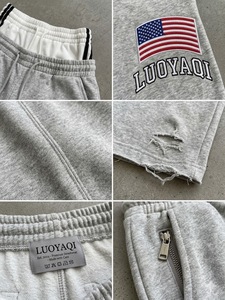 Pantalon de survêtement vintage personnalisé de haute qualité, style streetwear, avec rayures à la taille, coupe <span class=keywords><strong>oversize</strong></span>, hip-hop, baggy, classique - Product Image 3