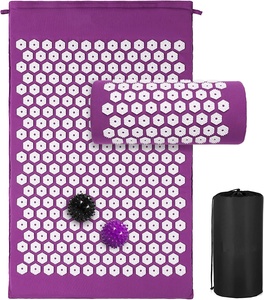 <span class=keywords><strong>Esterilla</strong></span> de Acupuntura Bstar con Almohada y Bolas de Masaje con Púas - Plegable, Portátil, Ecológica y Duradera para Yoga y Pilates - Product Image 1