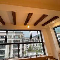 Plinthes décoratives modernes en PVC imitation bois pour villas et hôtels - Durables, résistantes à l'humidité et à la décomposition, installation facile