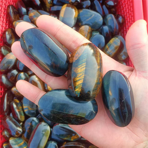 Commercio all'ingrosso cristalli di quarzo guarigione spirituale pietre di palma di <span class=keywords><strong>tigre</strong></span> blu occhio di <span class=keywords><strong>tigre</strong></span> lucidato palme in pietra per la decorazione - Product Image 5