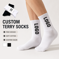Chaussettes de sport en coton doux de haute qualité avec logo personnalisé, design personnalisé, chaussettes de sport pour hommes