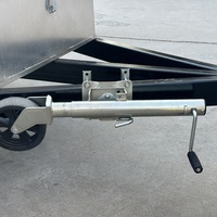 Semi-remorque à plateau plat à trois chevaux à deux essieux, remorque tandem pour voiture, 6x12, aluminium, frein électrique/à air, 700 kg-10 tonnes