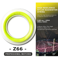 Cordage de badminton en nylon haute résistance Hin Z66, fabrication japonaise, 0,66 mm, qualité supérieure, bobine de 200 m