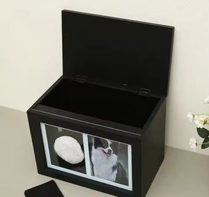 Caja conmemorativa para mascotas con kit de impresión de huella de pata Urna para perros y gatos, almacenamiento para <span class=keywords><strong>cenizas</strong></span>, <span class=keywords><strong>collar</strong></span>, juguetes y recuerdos - Product Image 5