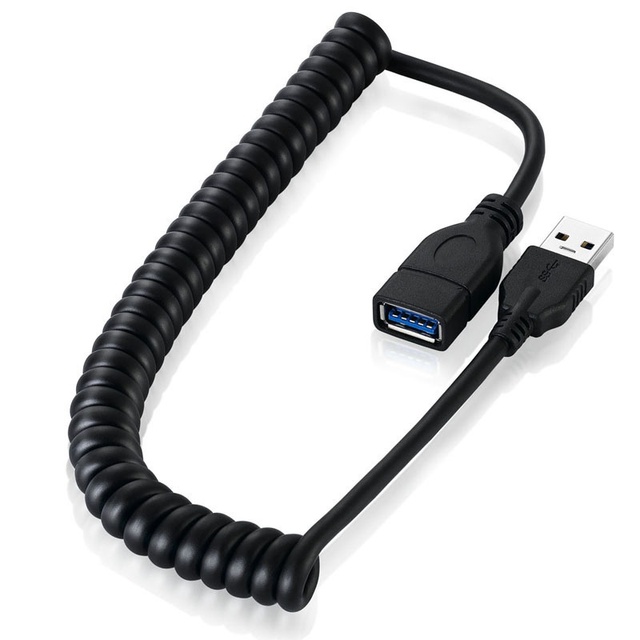 Retractable USB3.0 Copper Core Extension Cable with USB Male Female Connectors for Mouse Keyboard USB Flash Drive Compatibility