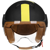 Casque Demi-Coque Rétro Certifié DOT Coque ABS Style Italien Ajustement Universel Logo Personnalisé pour Moto Scooter Toutes Saisons et Trajets Quotidien