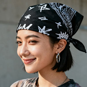 Pañuelos de Algodón con Diseño Personalizado de Fábrica, Pañuelos Cuadrados con Estampado Digital de Moda Hip-hop - Product Image 4