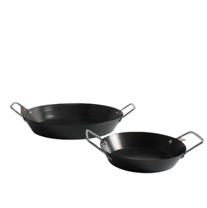 Sartén para hornear de acero al carbono con orejas dobles de 22 <span class=keywords><strong>cm</strong></span>/<span class=keywords><strong>34</strong></span> <span class=keywords><strong>cm</strong></span>, sartén antiadherente redonda para paella - Product Image 2