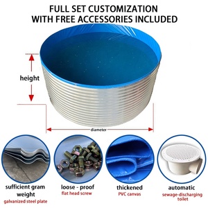 2.25m hình chữ nhật và hình vuông biofloc Bể Cá Lớn bạt PVC AO tôm tròn cho thiết bị Nuôi cua nuôi trồng thủy sản - Product Image 3