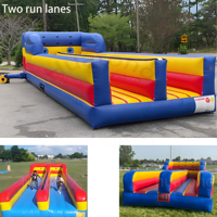 Huatong Hupfburg : Défi de course à bungee gonflable interactif en gros, bâche de course à bungee pour jeux gonflables pour adultes