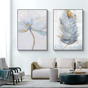 Decoración del hogar arte escandinavo Floral lienzo impresión póster pintura abstracta pared nórdica póster imagen para sala de estar - Product Image 2