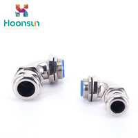 Presse-étoupes étanches IP66 en laiton à 90 degrés avec joint PVC, qualité marine CE RoHS, raccord métallique basse et haute tension pour usage industriel extérieur