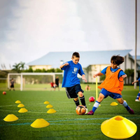 Kingace Sports Entraînement de vitesse Football Agilité Cône Coloré En Plastique Marqueur Cônes Flexible PVC Matériel Souple PE Équipement