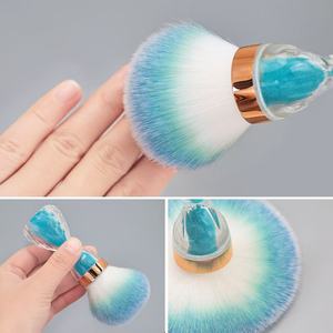 Makeup Nail Art <b>Brush</b> Set Hourglass Plastic Handle Synthetic Hair Powder Remover <b>Dust</b> Cleaning <b>Brush</b> for Salon Manicure Tool - Product Image 2
