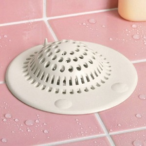 Filter Anti-clogging Deodorant Beige Kitchen Sewer Hair Filter Silicone Reusable Hair Filter Pad Hair <b>Catcher</b> - Product Image 1