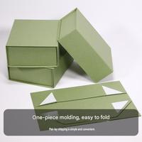Boîte cadeau pliable personnalisée en carton, style livre, avec ruban écologique, emballage plat pour anniversaire, mariage, bougie, fête