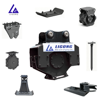 Compacteur hydraulique multifonction Ligong avec moteur pour le compactage des pieux, pondeuse à roues, kit remplaçable - pour excavatrices de 1 à 50 tonnes