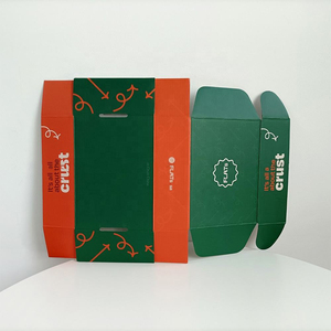 Caja <span class=keywords><strong>de</strong></span> Pizza Verde con Elegante Eslogan en el Borde y Gráficos <span class=keywords><strong>de</strong></span> Flechas Divertidas para Empaque <span class=keywords><strong>de</strong></span> Pan Artesanal y Pasteles Gourmet - Product Image 3