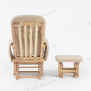 Fauteuil à bascule moderne en bois naturel, fauteuil pouf personnalisable, meubles d'usine pour la maison et le salon - Product Image 5