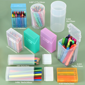 Sunshing rõ ràng nhựa Stacker Crayon lưu trữ Hộp bút chì bút chì <span class=keywords><strong>container</strong></span> Crayon hộp với bản lề nắp cho các trường học văn phòng Nguồn cung cấp - Product Image 3