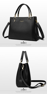 Sac fourre-tout en cuir PU de haute qualité pour femme, sac à main de luxe, vente en gros - Product Image 3