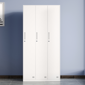 Personnel de bureau employé <span class=keywords><strong>casier</strong></span> métallique <span class=keywords><strong>armoire</strong></span> 3 portes école gym stade almirah <span class=keywords><strong>casier</strong></span> 12mm bordure garde-robe <span class=keywords><strong>blanc</strong></span> - Product Image 2