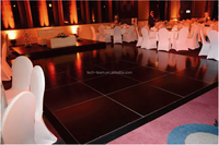 Piste de danse de mariage en plein air, piste de danse ronde de fête de couleur noire et blanche