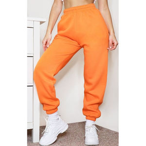 Custom Women Girls abbigliamento Casual pantaloni da jogging in tinta unita pantaloni sportivi a vita alta in cotone a vita alta con tasche - Product Image 4