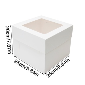 Gấp ra thanh lịch hình chữ nhật hỗn hợp màu sắc nửa rõ ràng món quà đặc biệt 5x5x6 inch Bánh hộp - Product Image 4