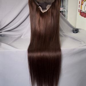 Peluca de Cabello Humano Brasileño Transparente 13x4 Color Marrón Chocolate 4 #   Peluca de encaje completa para mujer de color marrón - Product Image 6