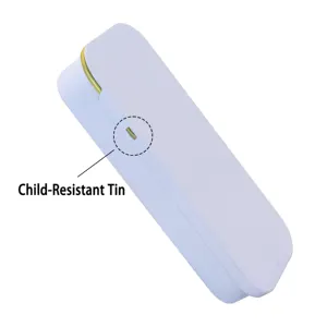 High Quality Mini Child-Resistant Packaging Rectangle Slider Cigarette Tobacco Metal Tin Containers for Smoking Cones