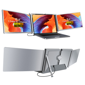 Sản xuất tại thâm quyến 15.6 inch đôi mở rộng màn hình <span class=keywords><strong>LCD</strong></span> một cáp ba màn hình Extender cho trò chơi máy tính xách tay - Product Image 1