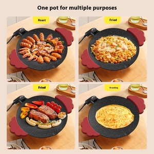 2025 bán chạy nhất chuyên nghiệp cấp không dính đá cẩm thạch điện vỉ nướng trong nhà/ngoài trời PTFE vật liệu chảo cho khách sạn hộ gia đình - Product Image 3