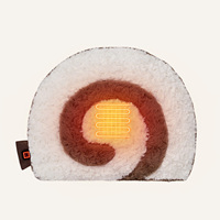 Coussin chauffant électrique mignon et confortable avec protection contre la surchauffe et trois niveaux de chauffe pour le bureau et la maison
