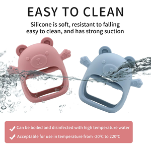 Juguete de dentición de bebé para 0-6 y 6-12 meses Manopla de dentición de silicona de grado alimenticio Mordedor de mano de muñeca anticaída - Product Image 6
