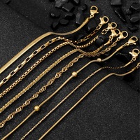 Ensemble de bracelets superposés en acier inoxydable plaqué or - 20 pièces - Bracelets à chaîne mixte empilables - Style bohème minimaliste pour femmes - Port quotidien
