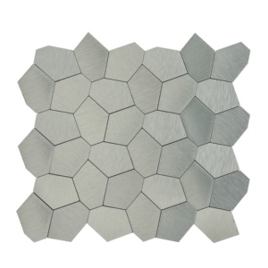 Brush Steel Effect Waterproof Peel and <strong>Stick</strong> Mosaic Wall Tile Sticker <strong>Backsplash</strong> <strong>Stick</strong> <strong>on</strong> Wall - Product Image 1