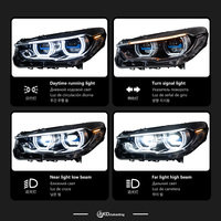 2 phares AKD pour BMW F07 Série 5 5GT 2010-2017, phare Angel Eye, lentille de projecteur, signal d'animation, accessoire automobile
