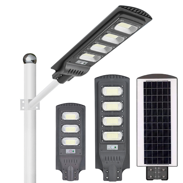 Outdoor High Lumen Induction Power Waterproof Integrated Modern Luminaria Road Led Garden Solar Street Lamps