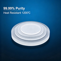 Disque à bride en silice fondue dépoli mat à étages, en quartz de précision sur mesure pour optique laser de laboratoire