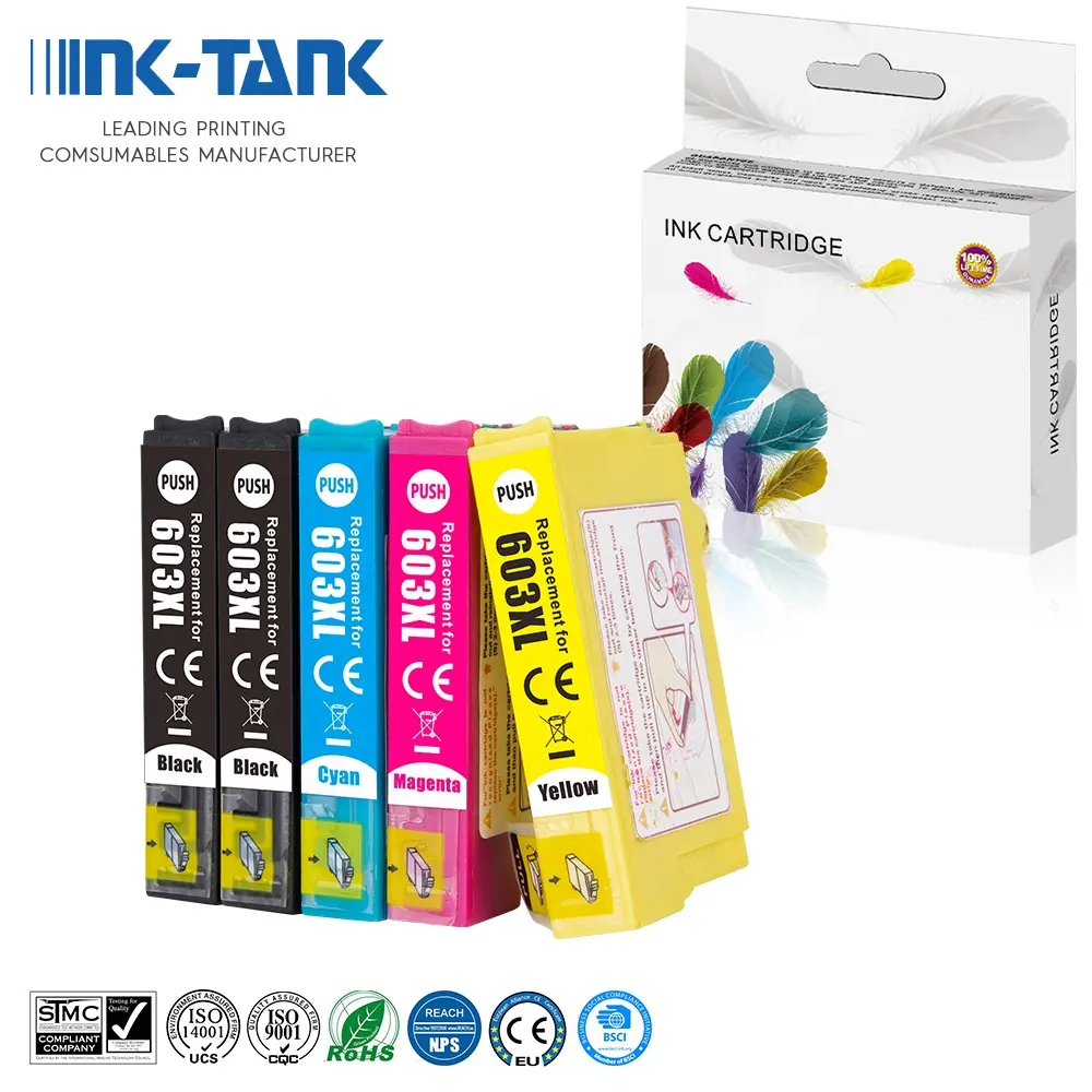 Tinta Tangki 603 XL T603 603XL T603XL Kartrid Tinta Inkjet Kompatibel Warna Premium untuk Epson XP-3105 XP-4105 XP-2100 Printer