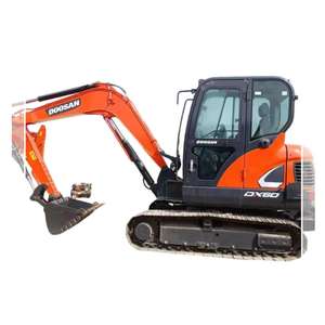 Mini pelleteuse sur chenilles Doosan DX60 de 6 tonnes utilisée avec moteur Yanmar au meilleur prix et garantie d'un an - Product Image 1