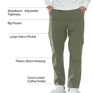 <span class=keywords><strong>Pantaloni</strong></span> <span class=keywords><strong>Cargo</strong></span> Termici a Vita Alta, Foderati in Pile, Resistenti all'Acqua per Lavoro, Avventura all'Aperto ed Escursionismo - Product Image 2