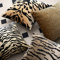 Coussin décoratif 3D imprimé léopard pour salon, canapé, chevet, décoration intérieure, mobilier doux, style tatami, support lombaire, utilisation automobile