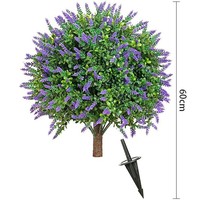 Boule de buis artificielle en plastique SPR, arbre topiaire, piquet de sol, faux arbuste d'extérieur, résistant aux UV, arbustes persistents, recyclable