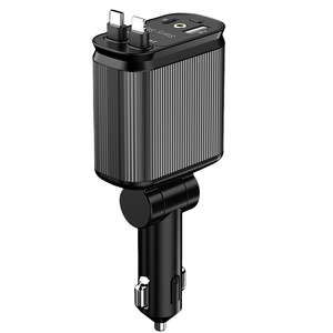 Cargador de Coche con Cable Retráctil, Luz de Techo con Efecto Estrella, Cargador de Teléfono para Coche 4 en 1 Súper Rápido USB C, Adaptador de Cielo Estrellado con 2 Puertos USB - Product Image 1