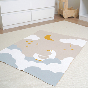 Couverture de conte de fées de style nouveau Mimixiong, motif lune et cygne blanc, couverture de sommeil pour enfants - Product Image 5