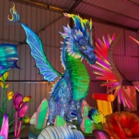 Handgefertigte Chinesische Drachenförmige Tierlaterne Langlebige Wasserdichte Traditionelle Festival-Laterne für Kulturelle Festivalausstellungen